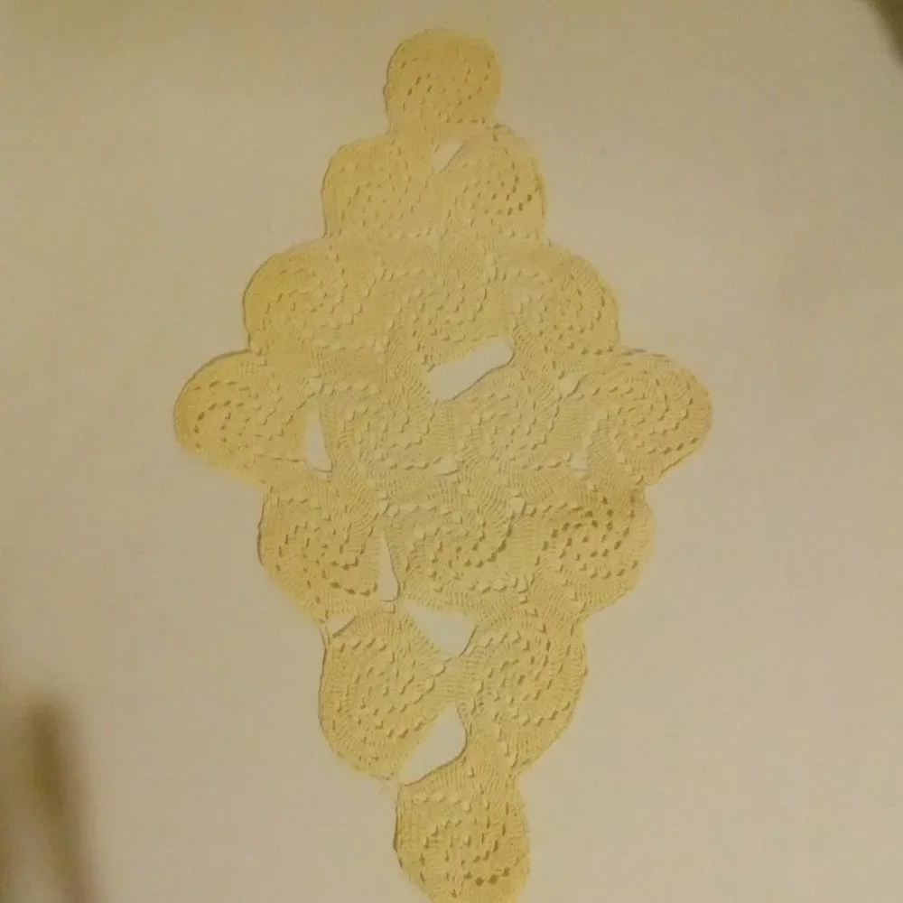 Vintage Handmade Crocheted Starched Doiley Pinwheel Victorian Style